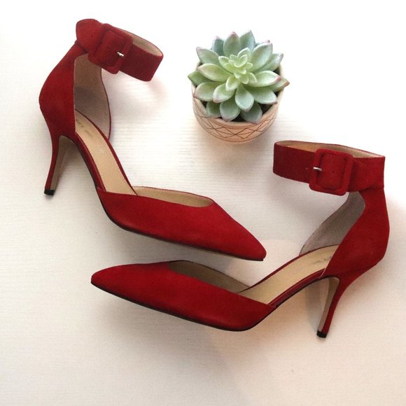 Audrey Brooke Shoes - Brand New! Women's Red Suede Pumps